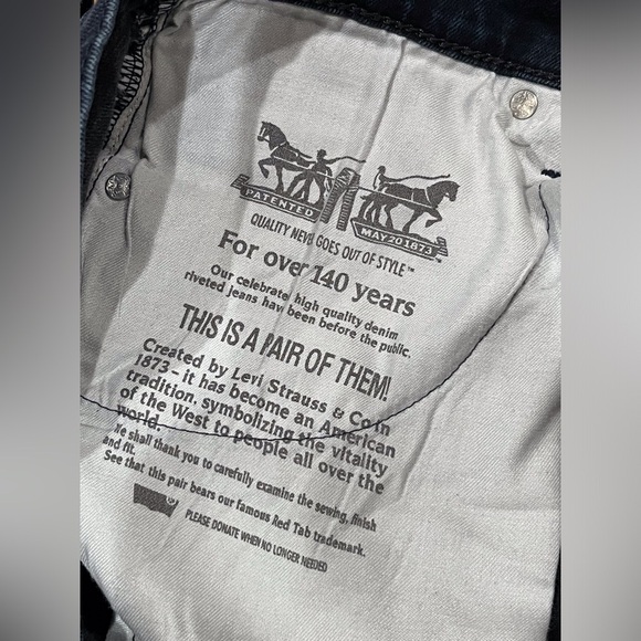 Levi's Men's Deep Indigo Straight Jeans - Picture 8 of 15